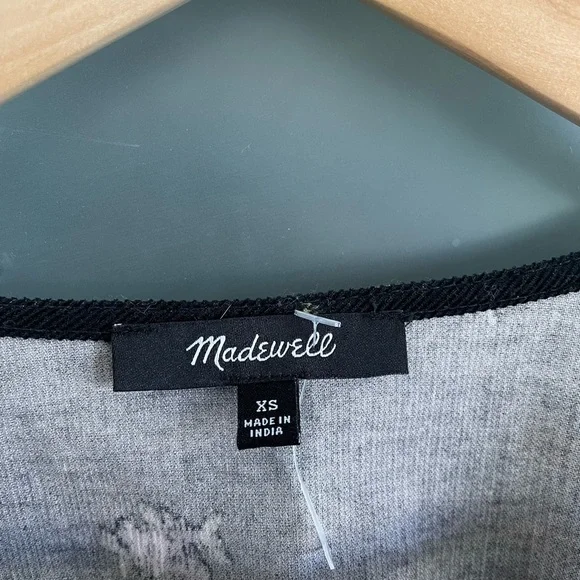 Madewell Corduroy Quilted-Bib Mini Dress in Blurred Ikat XS - Picture 7 of 7